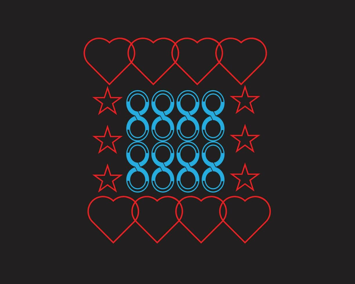 t shirt vector with love effect