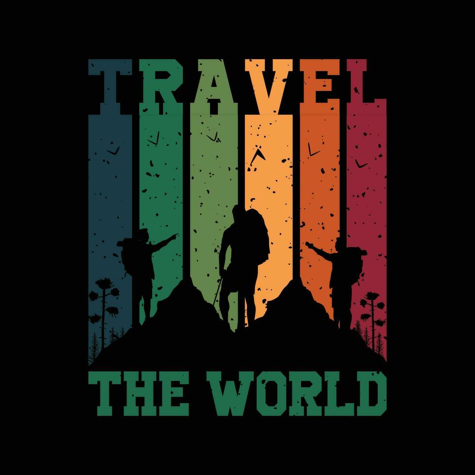 Travel The World T-Shirt Design vector