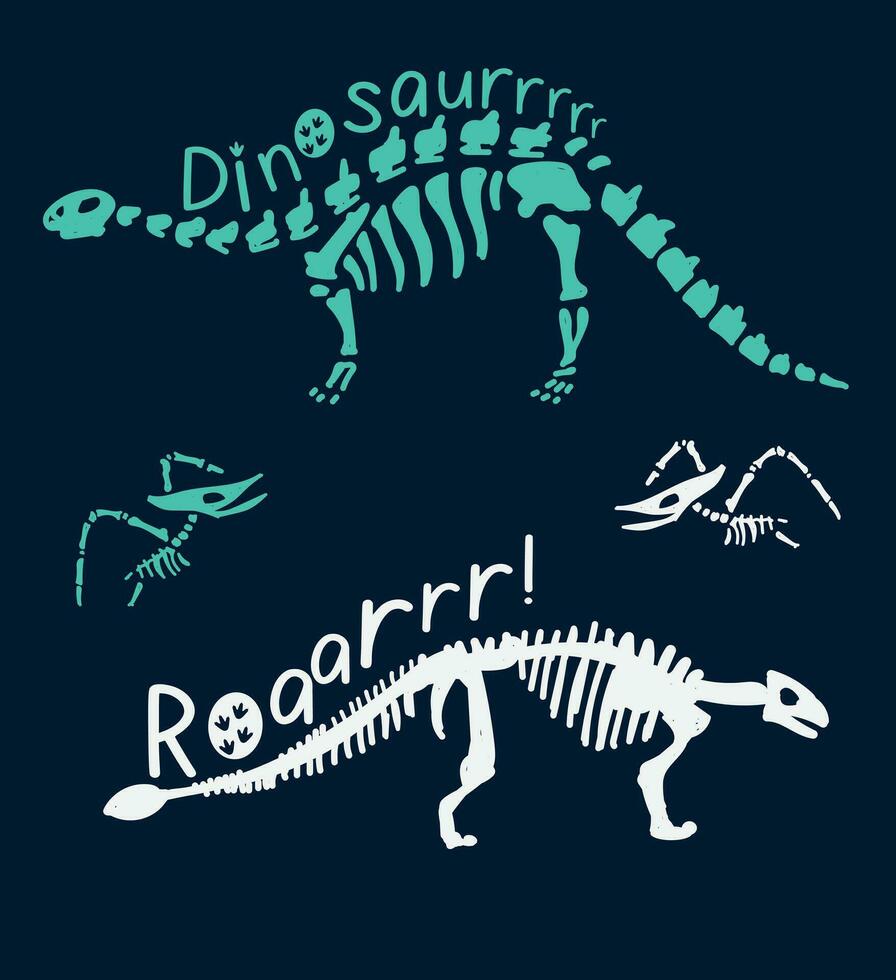 dinosaurio vector. linda dinosaurio vectores rugido modelo