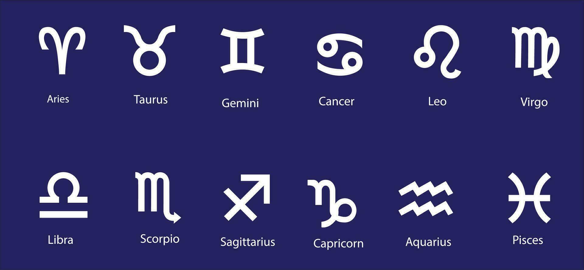 zodíaco señales, zodíaco símbolos icono conjunto vector ilustración zodíaco estrella conjunto