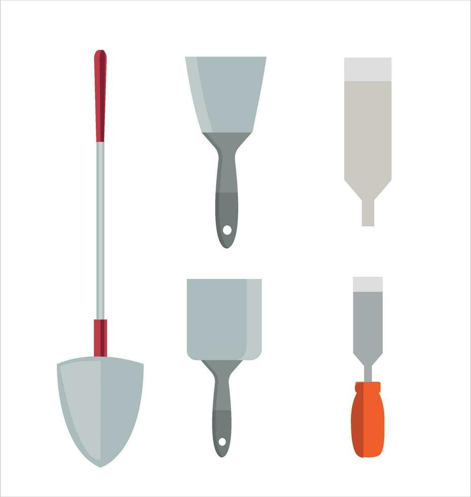 Repairing tools vector set. Repairing items vector illustration