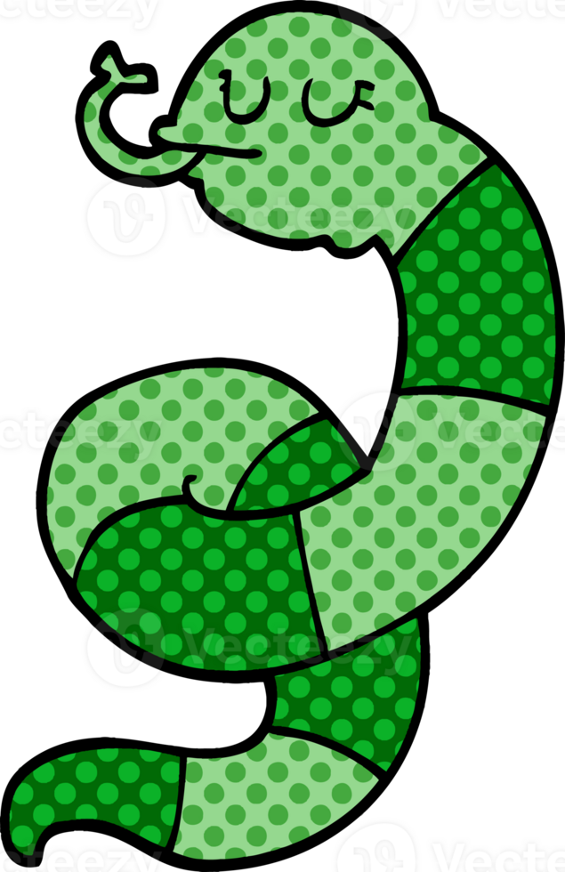 cartoon doodle snake coiled png