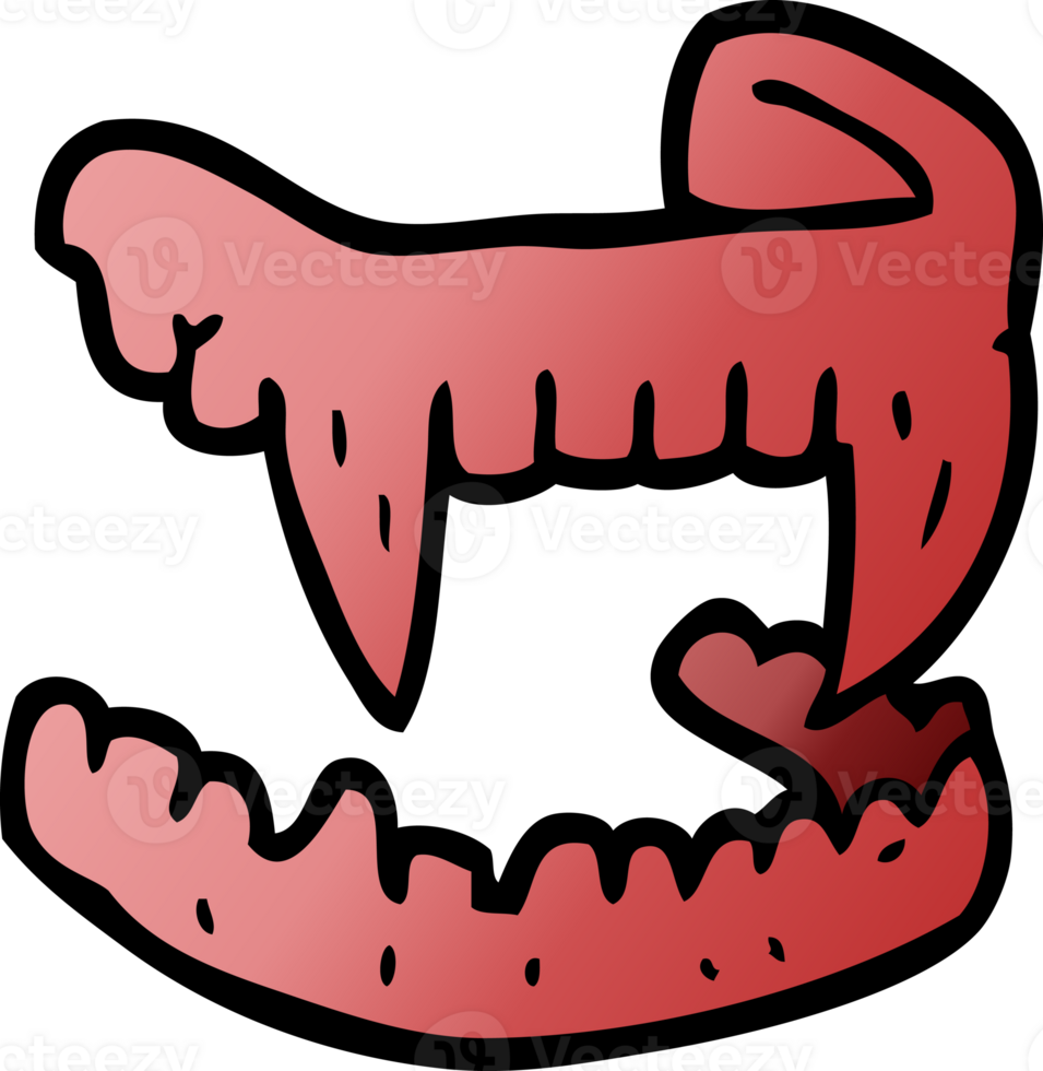 cartoon doodle halloween fangs png