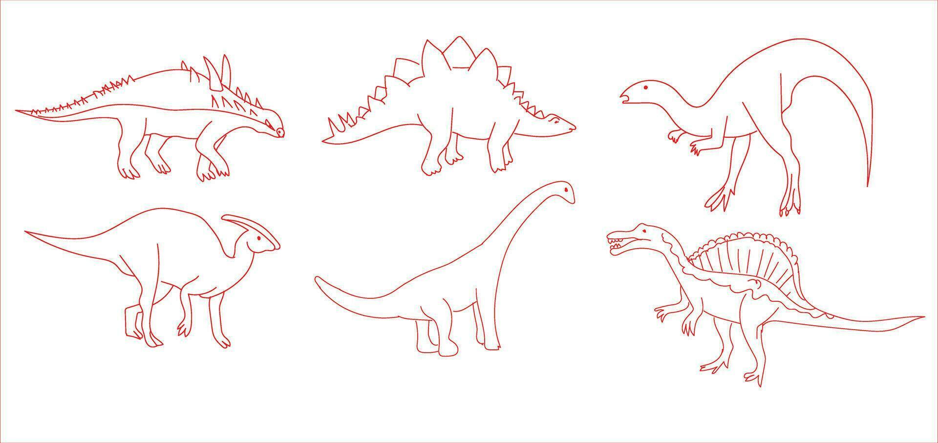 Dinosaur Vector. Cute dinosaur vectors roar pattern