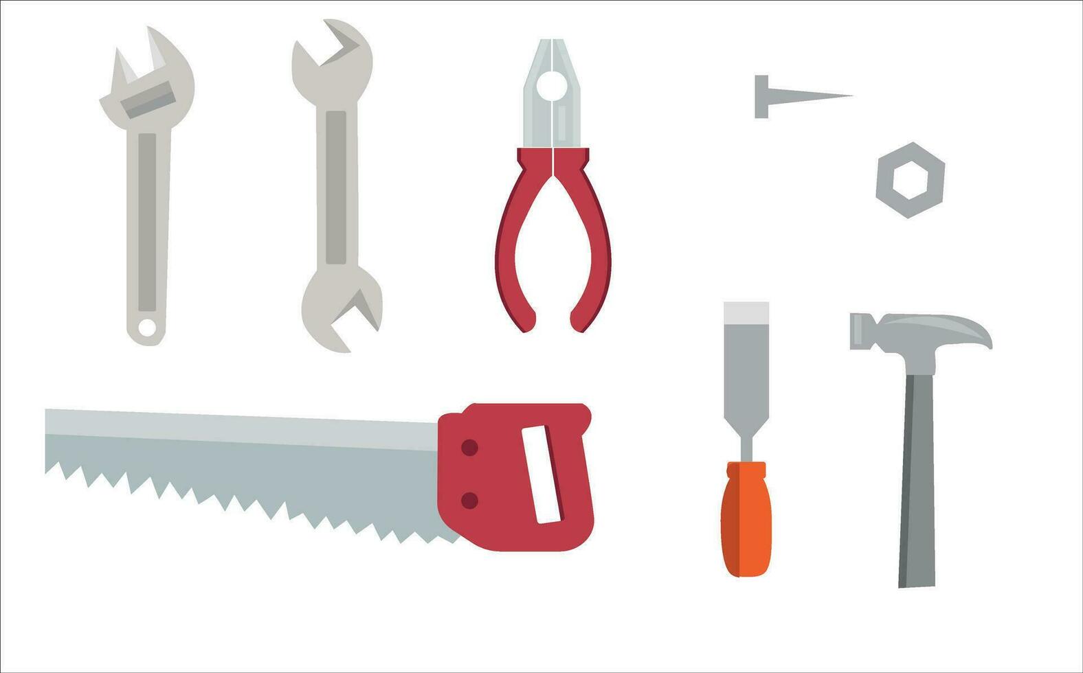 Repairing tools vector set. Repairing items vector illustration