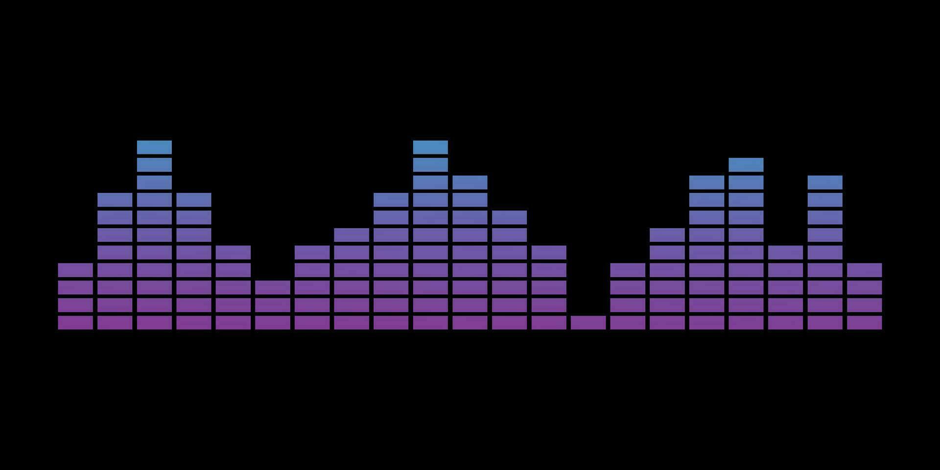 soundtrack. Vector illustration. Gradient soundwave on dark background.