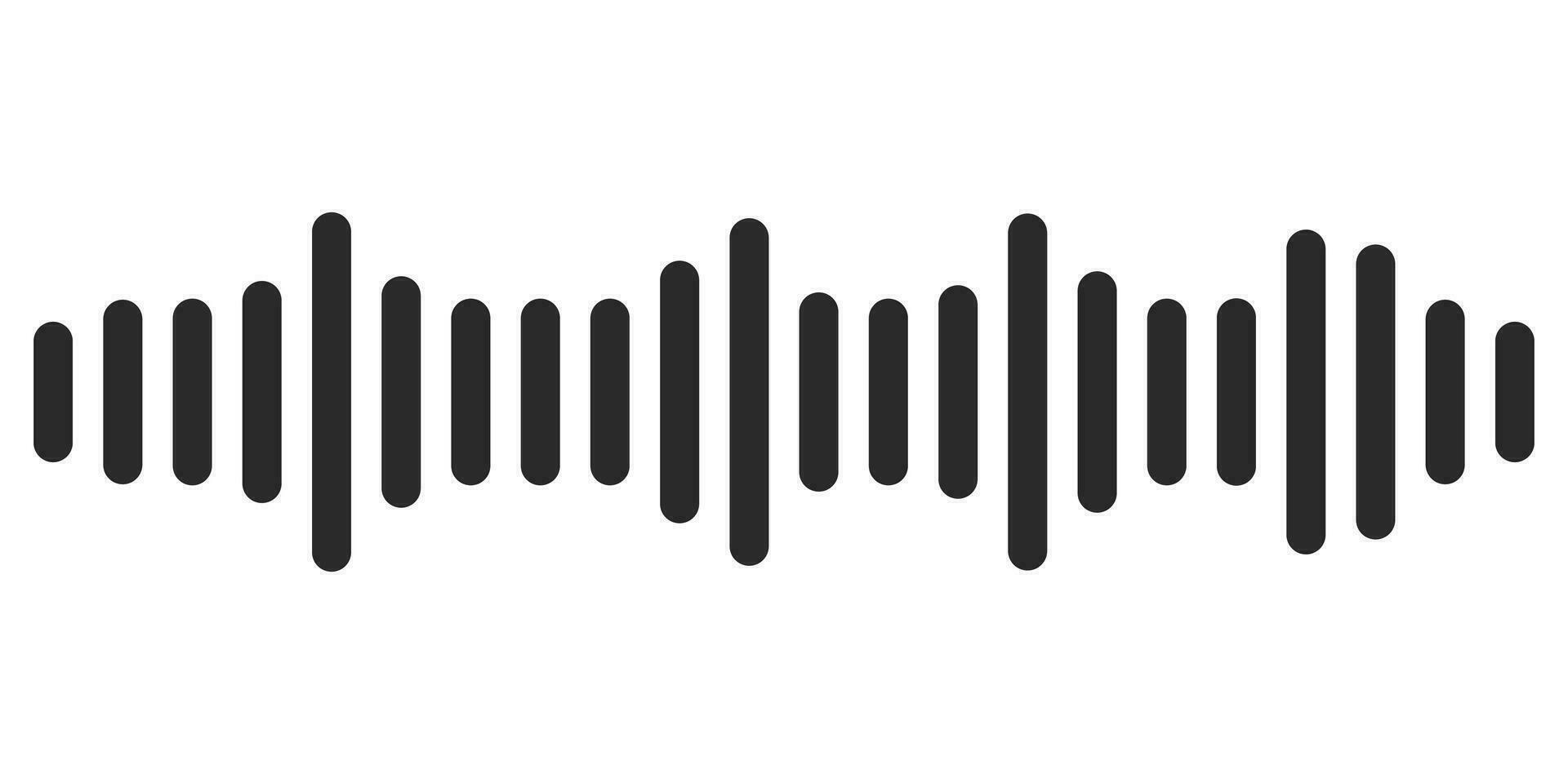 Sound Wave. Audio equalizer technology, pulse music. Vector illustration. Audio player.