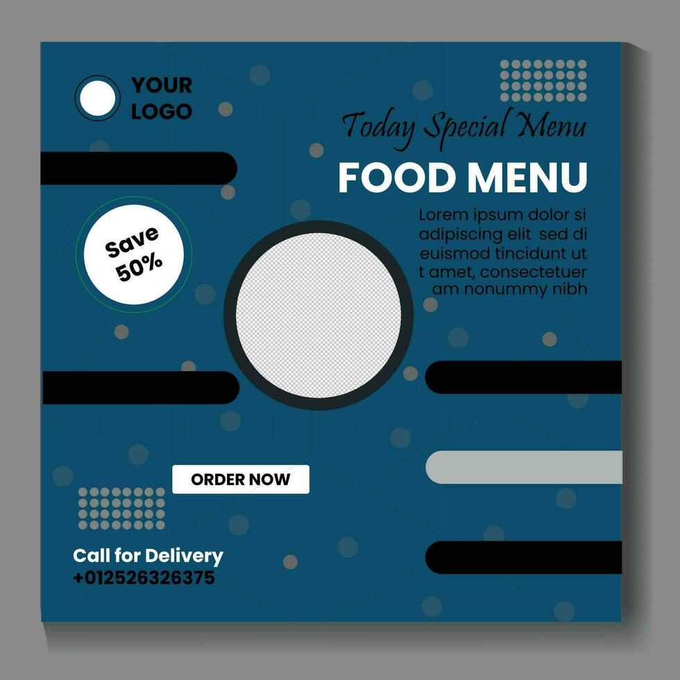 digital marketing agency and corporate social media post template vector