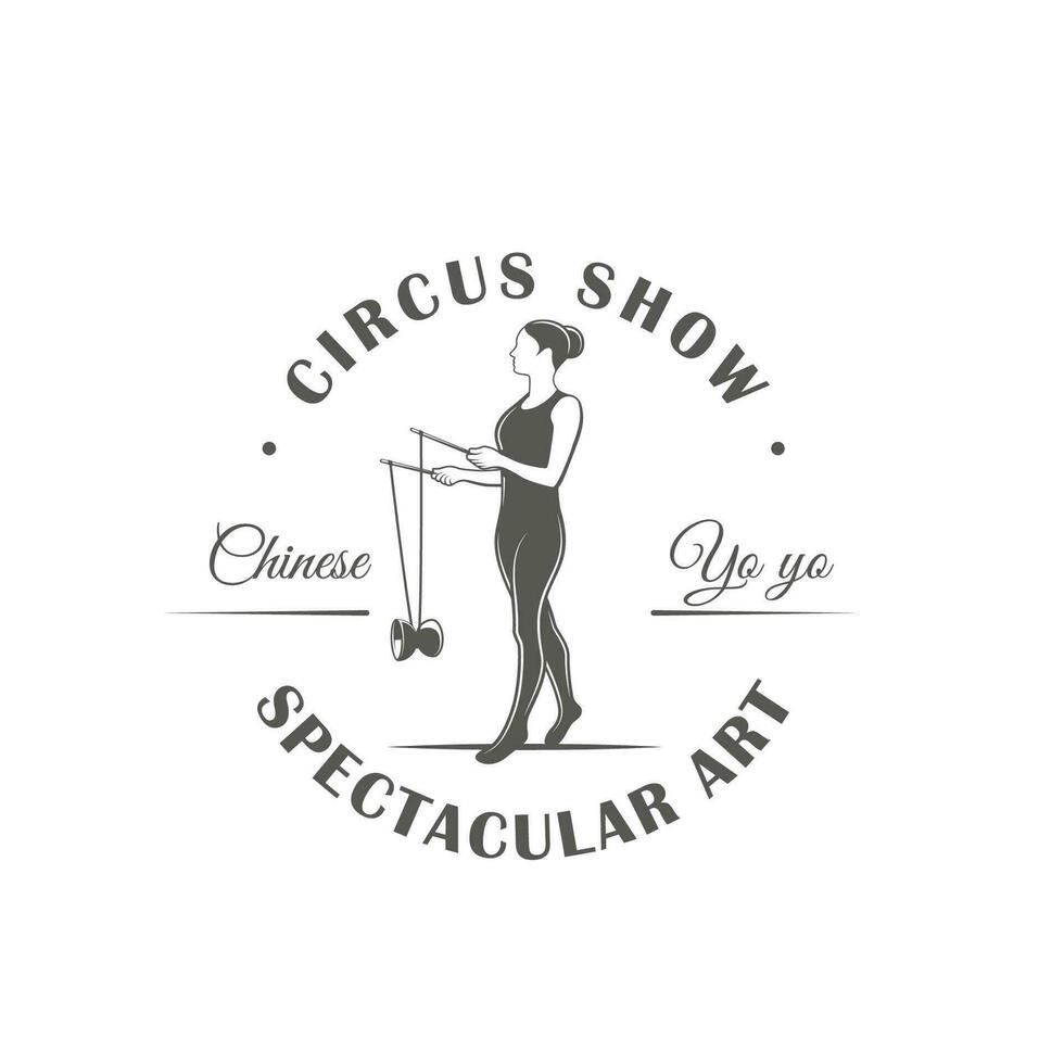 Circus label isolated on white background vector