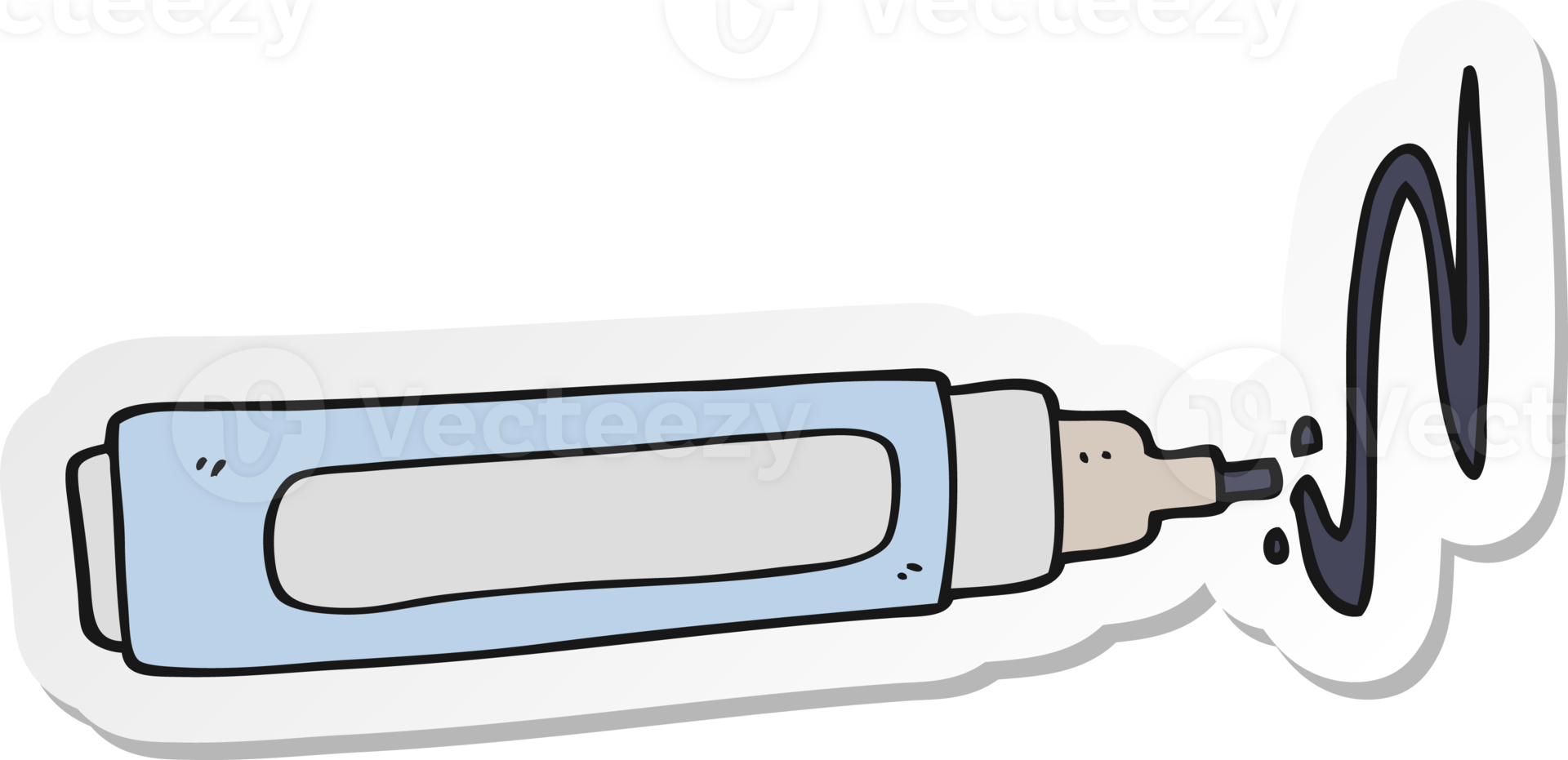 sticker of a cartoon pen png