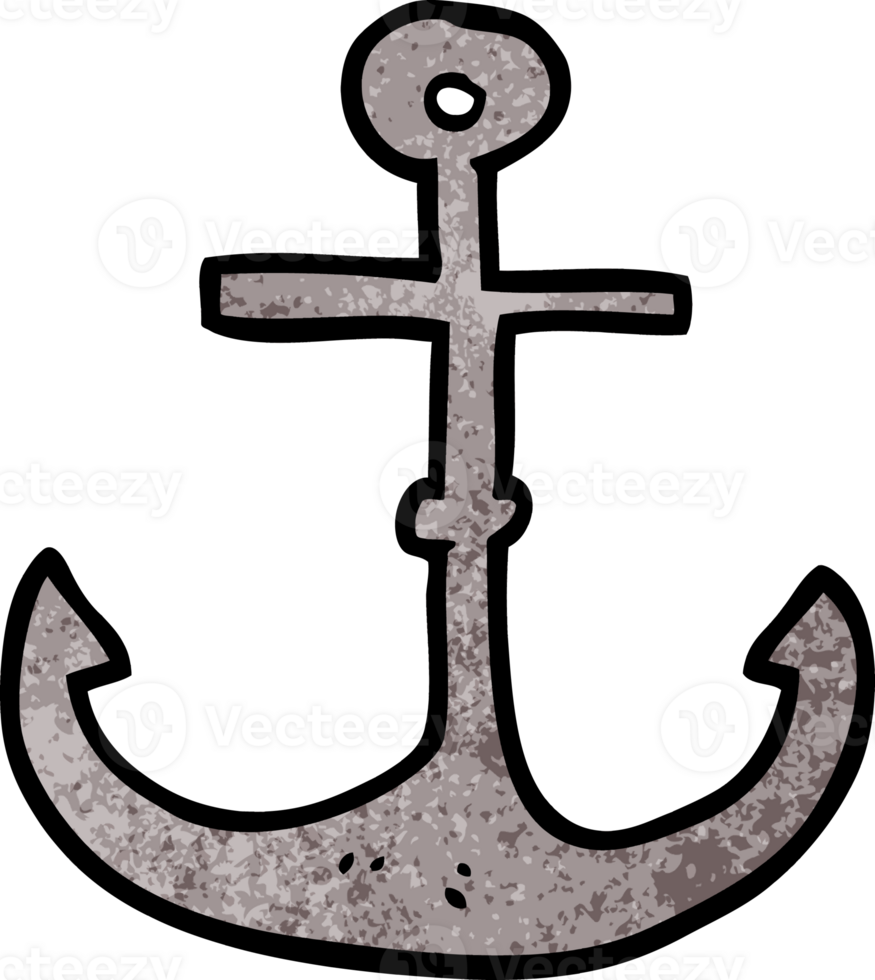 cartoon doodle ship anchor png