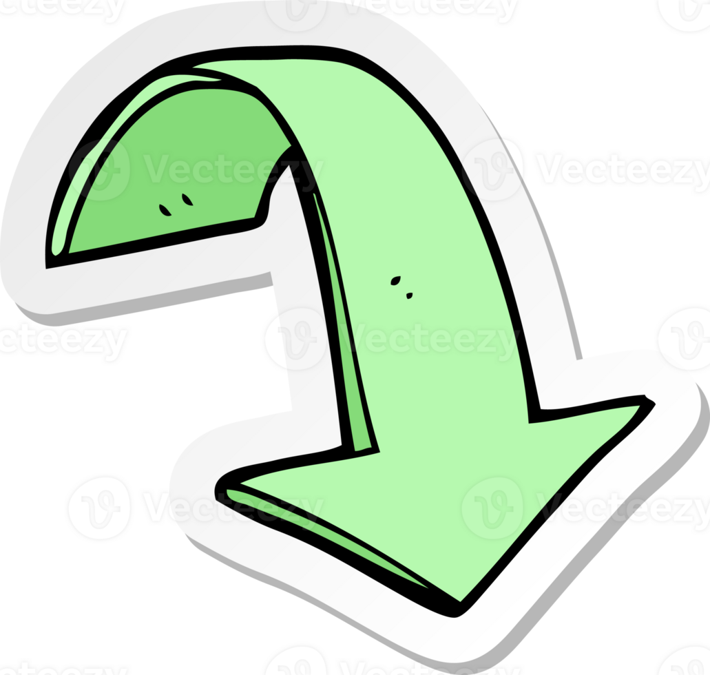 sticker of a cartoon pointing arrows png