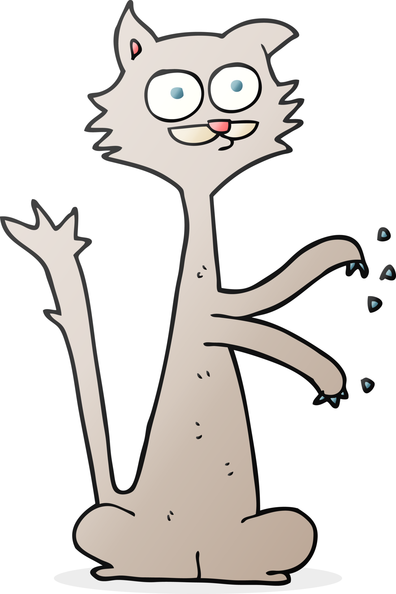 cartoon cat scratching 36363966 PNG