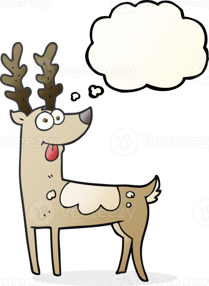 thought bubble cartoon reindeer png