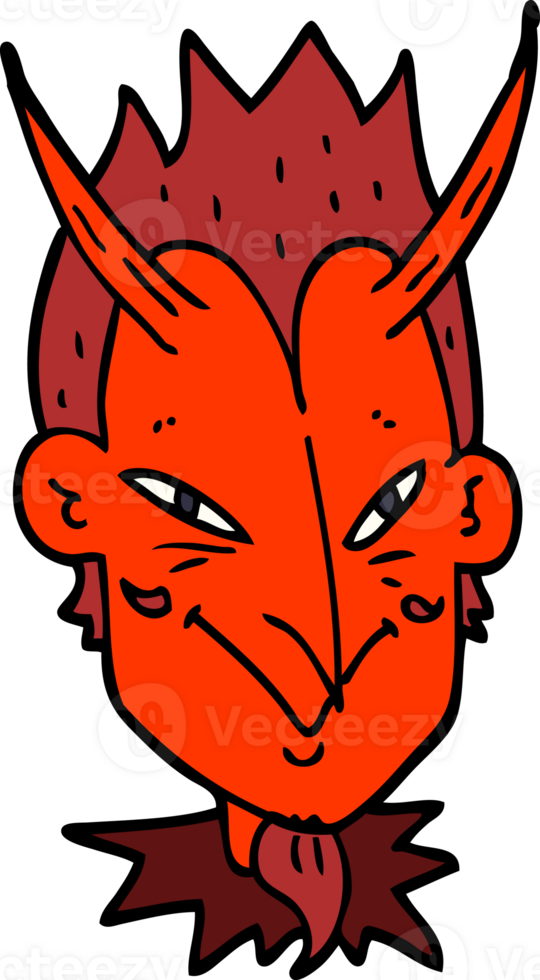 cara de diabo de desenho animado png