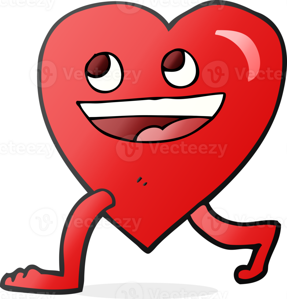 cartoon walking heart png