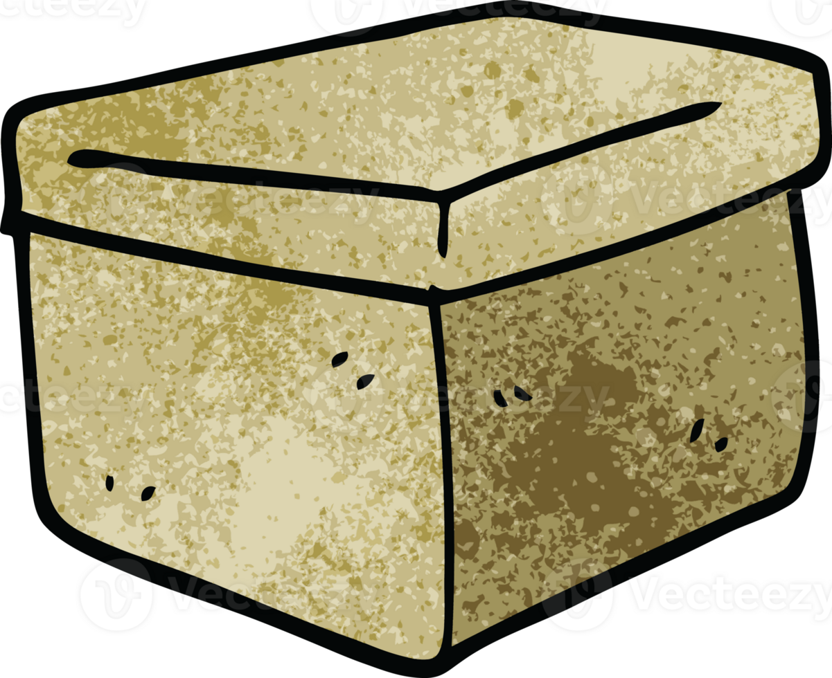 cartoon doodle filing box png