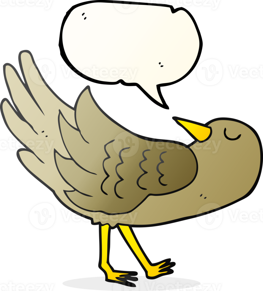 speech bubble cartoon bird png