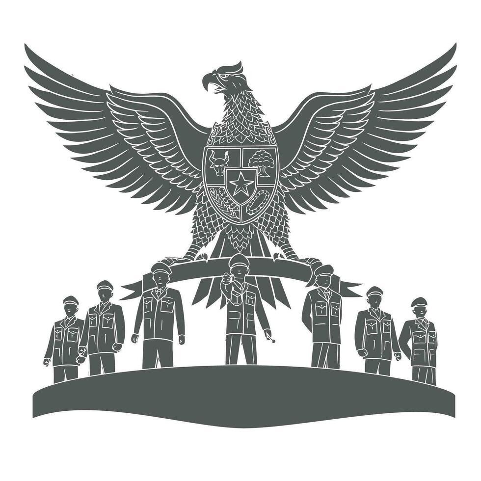 monumen peringatan pancasila sakti g30s pki 30 septiembre 1965 vector