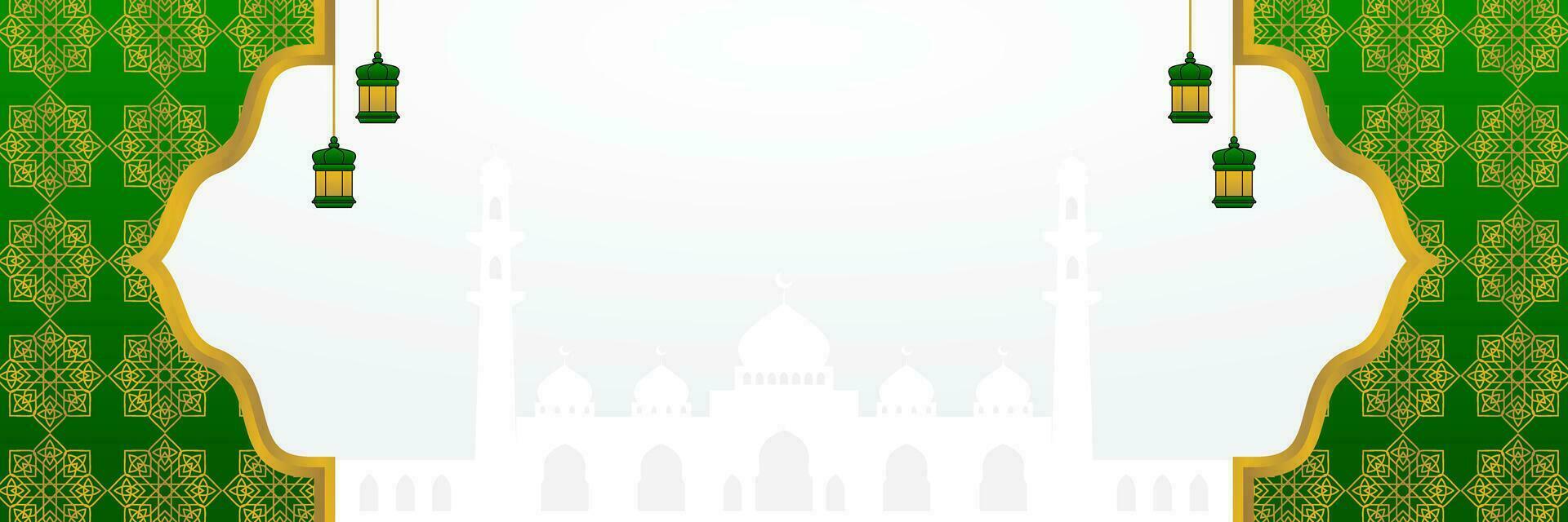 Islamic background, with mandala ornament and mosque silhouette. vector template for banners, greeting cards for Islamic holidays, eid al fitr, ramadhan, eid al adha