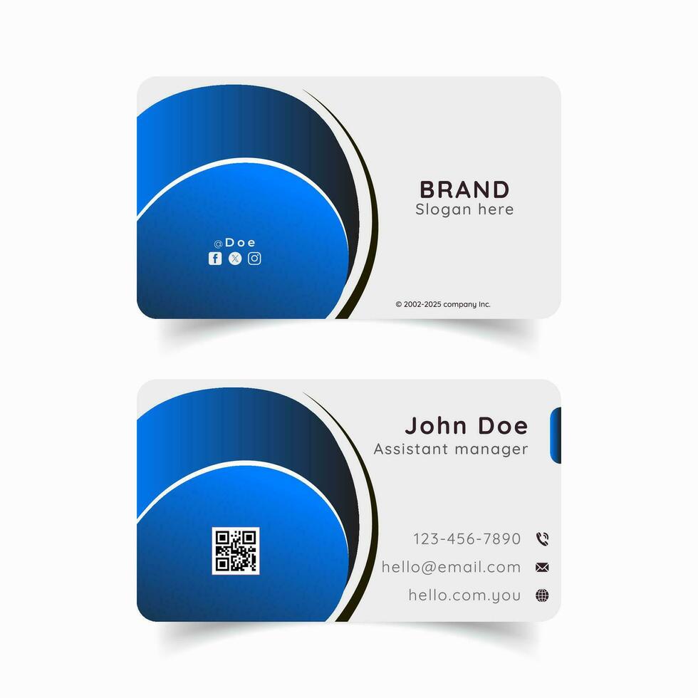 Stylish Gradient Business Card Design vector