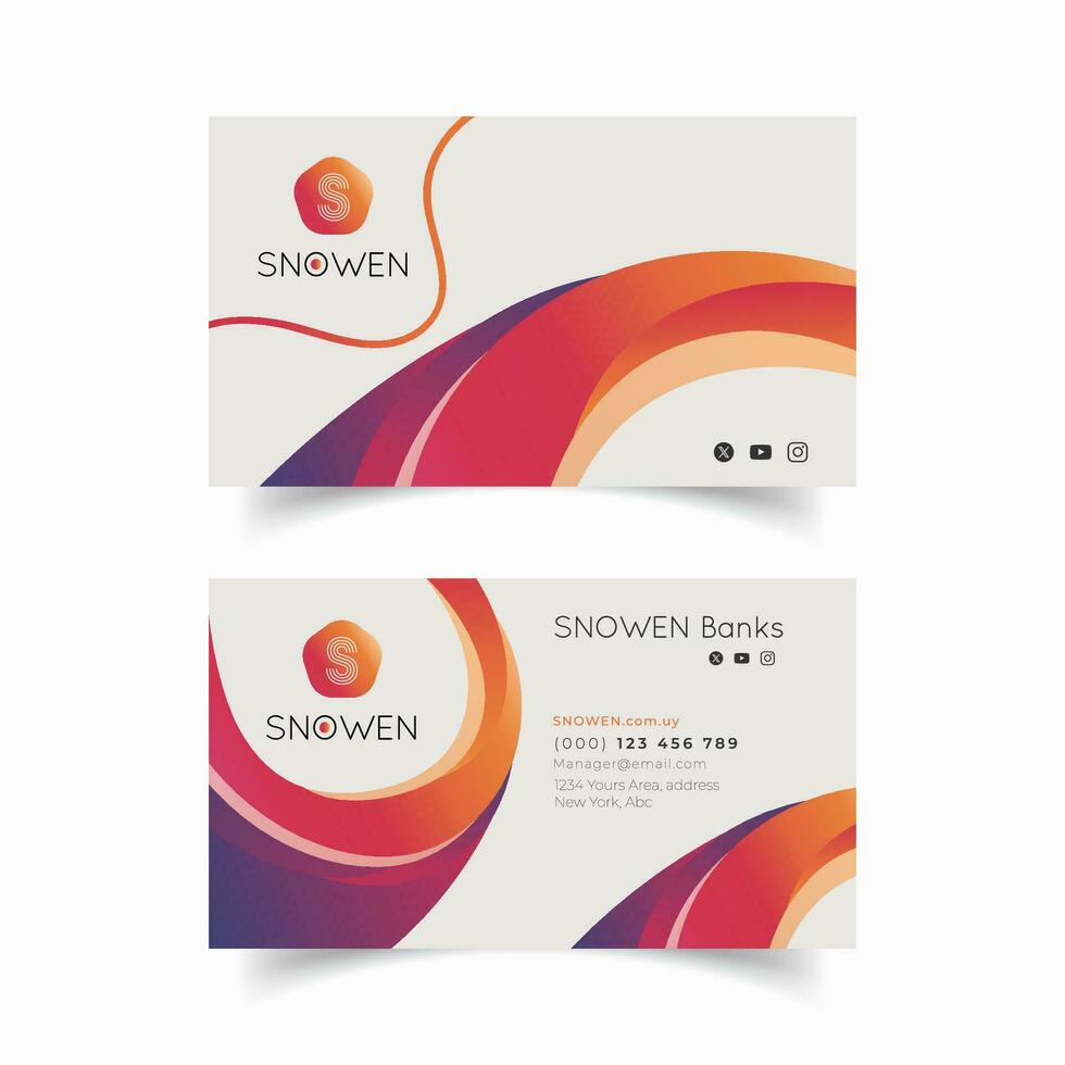 Professional Abstract Business Card Design vector