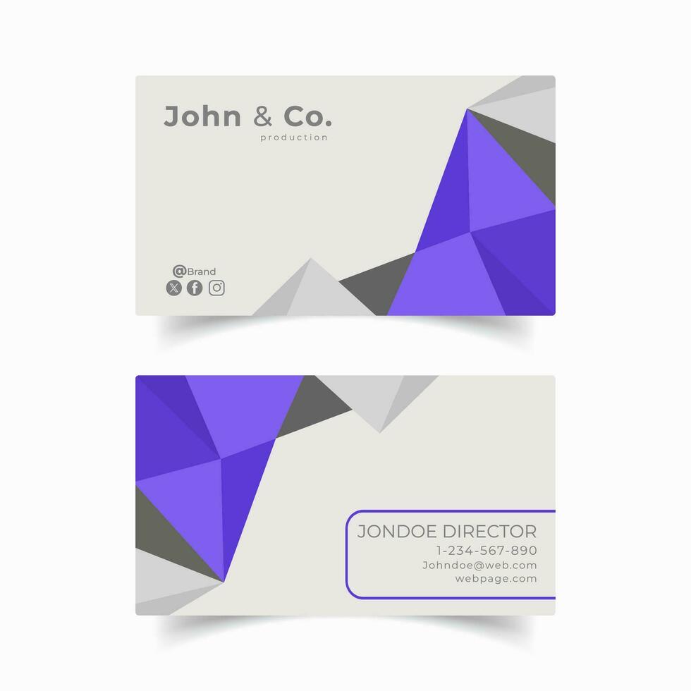Geometric Shapes Business Card Design vector