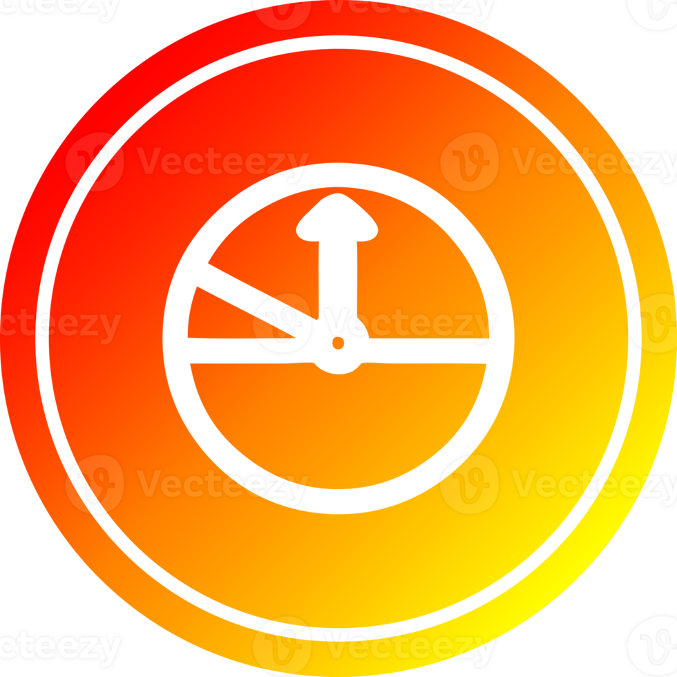 speedometer circular in hot gradient spectrum png