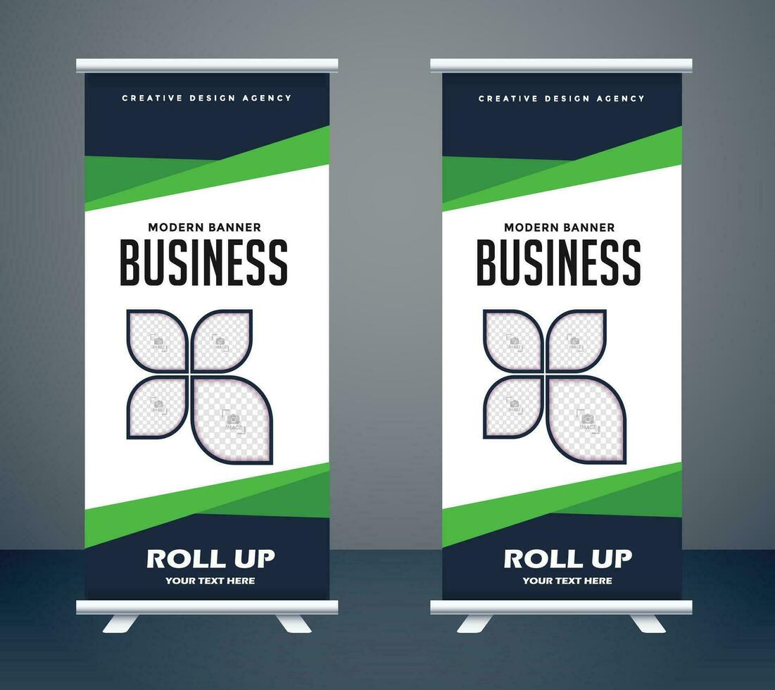 Business Roll up banner vertical template design, for brochure, business, flyer, infographics modern x-banner and flag-banner advertising vector