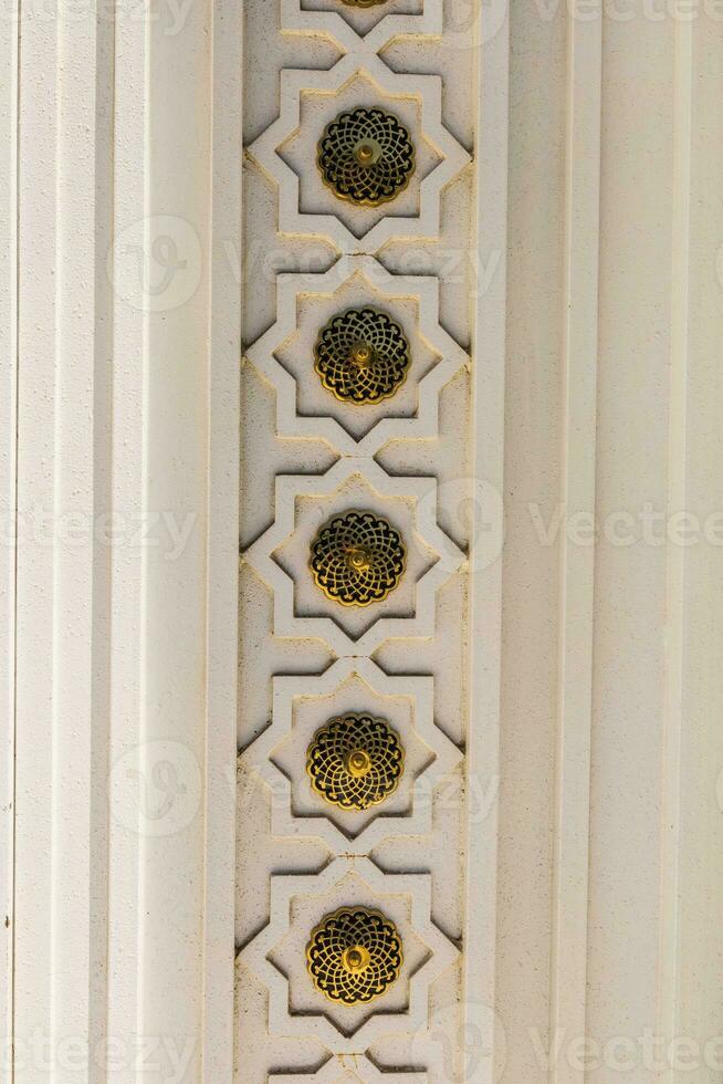 Background with ethnic oriental themes depicting elegant handicraft items with Turkic-Arab Muslim motifs photo