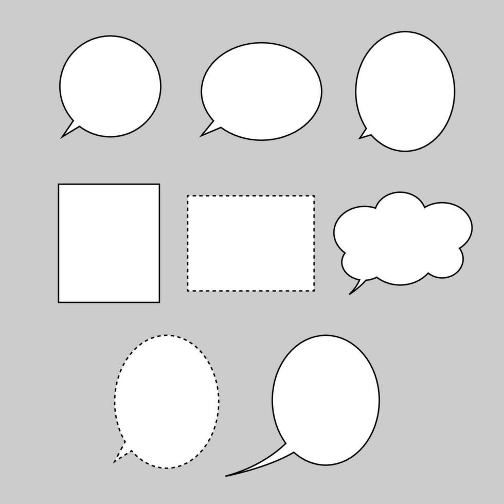 Speech bubble manga conversation. Manga comic element vector