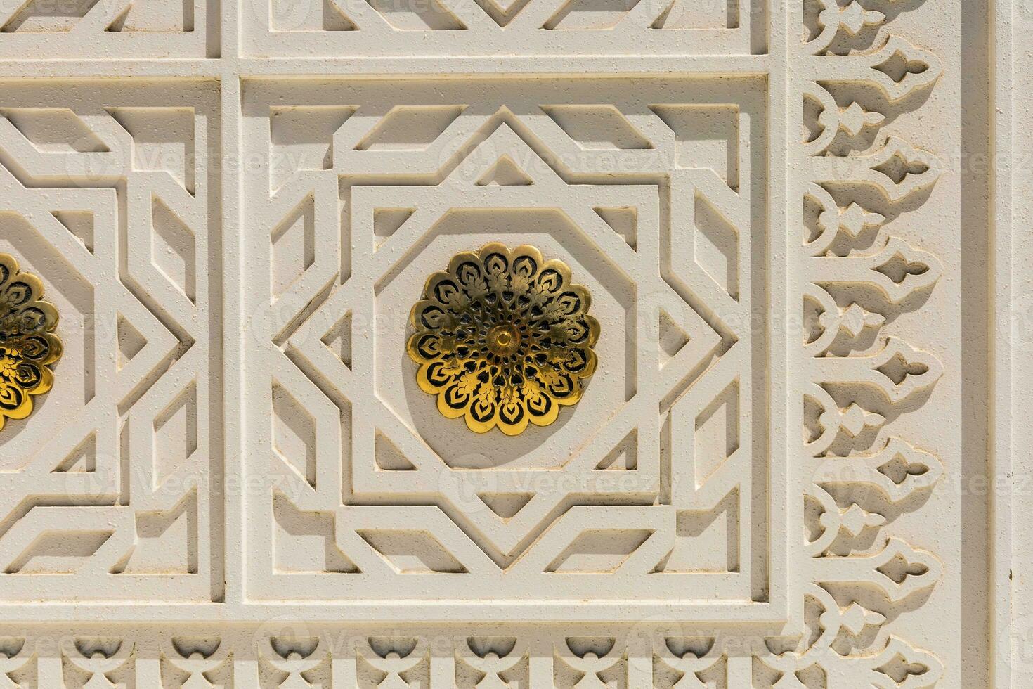Background with ethnic oriental themes depicting elegant handicraft items with Turkic-Arab Muslim motifs photo