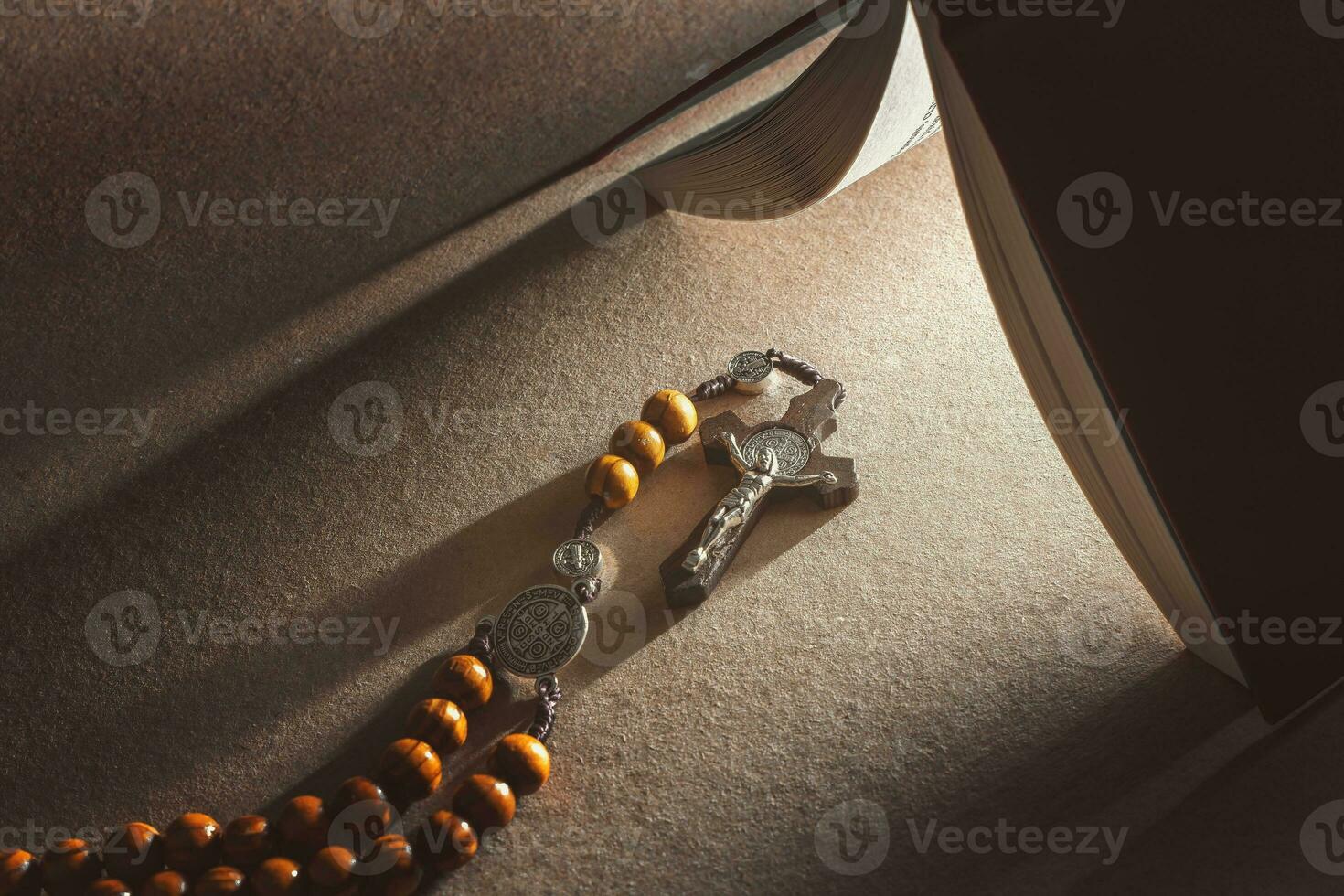 Religious Christian theme with Biblical concept of Jesus Christ crucified on the cross for the holiday of Forgiveness Sunday or Christmas photo