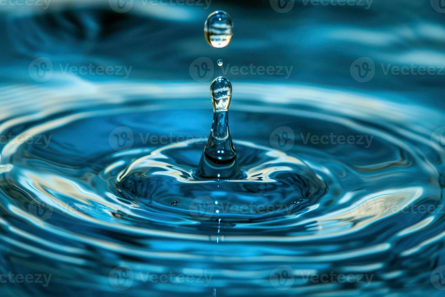 AI generated Abstract captivating Water Droplet Ripple Effect. Generative AI photo
