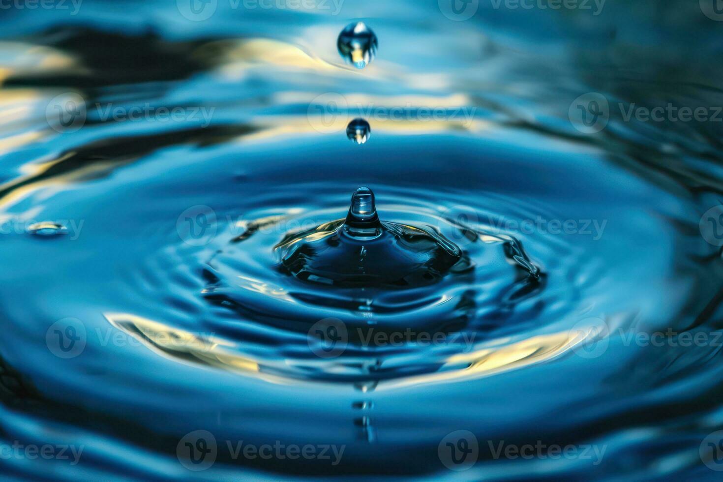 AI generated Abstract captivating Water Droplet Ripple Effect. Generative AI photo