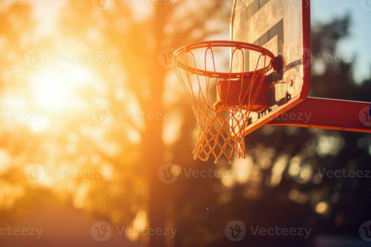 AI generated International Day of Sport for Development and Peace, basketball ring, outdoor sports basketball court photo