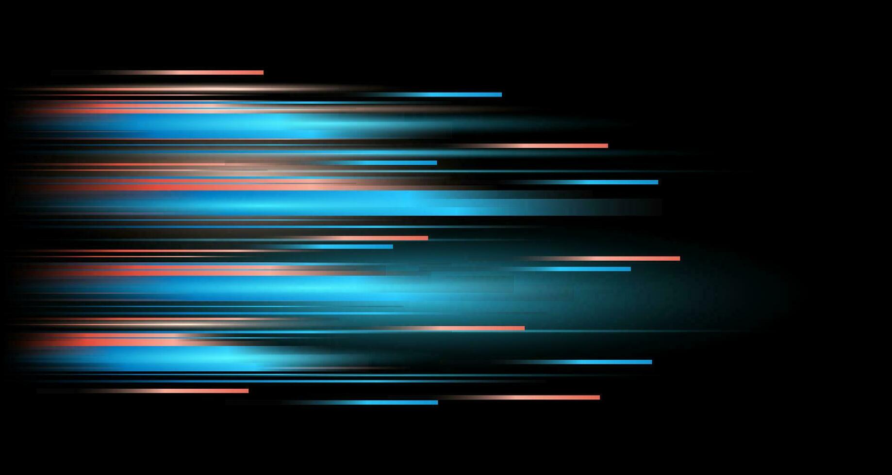 Abstract Background With Glowing Horizontal Lines. Illustration Light Render Of Digital Technology vector
