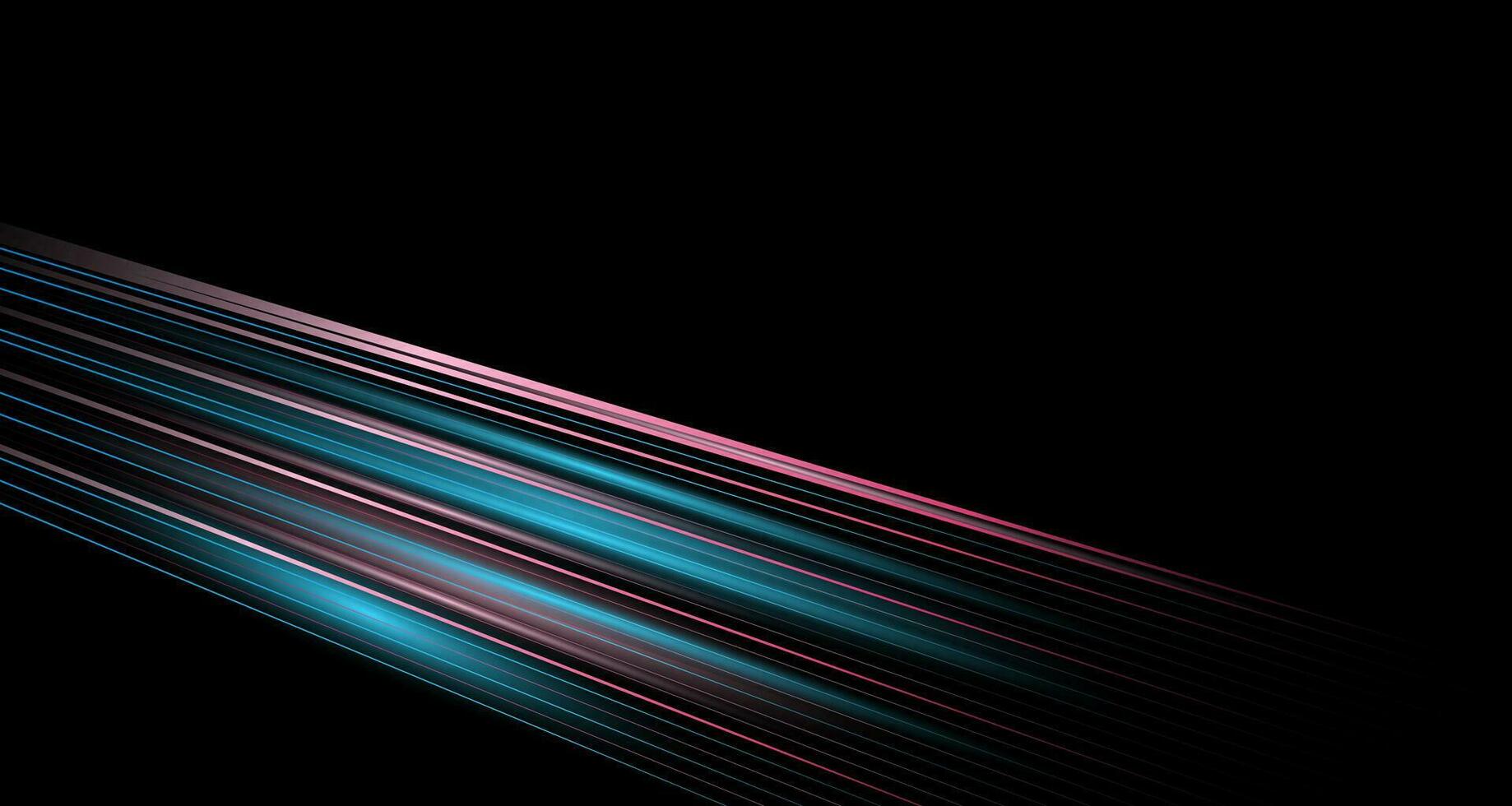 Abstract Glowing Speed Motion Lines In Forward Direction. Illustration Light Render Of Digital Technology vector