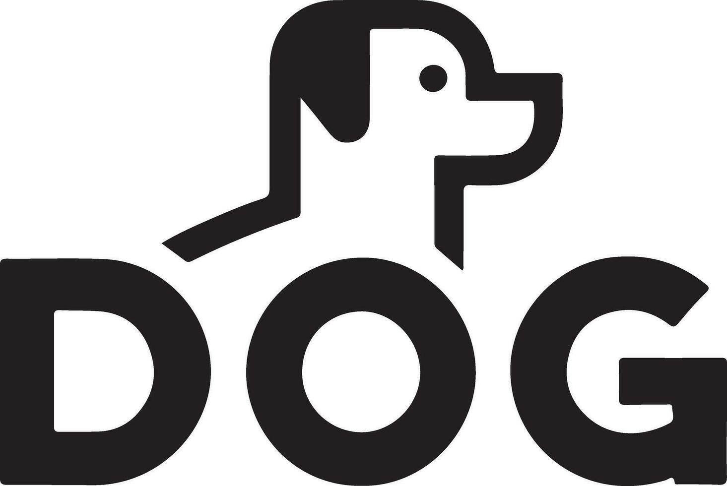 perro cabeza logo vector Arte ilustración, negro color cabeza logo