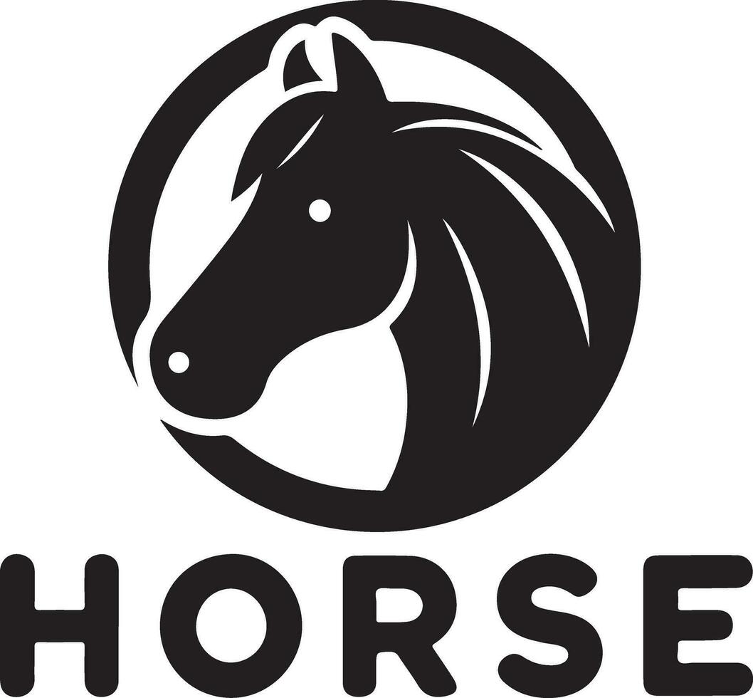 caballo logo vector Arte ilustración, caballo cara logo