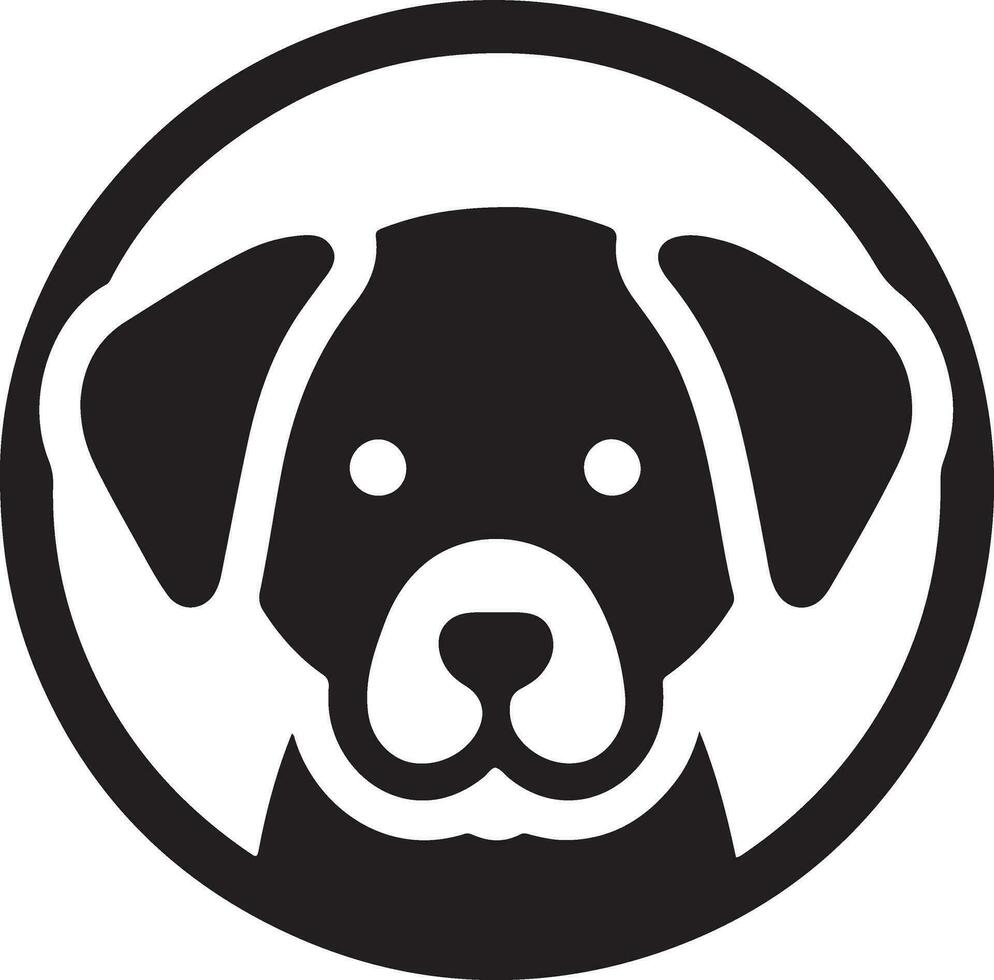 perro cabeza logo vector Arte ilustración, negro color cabeza logo