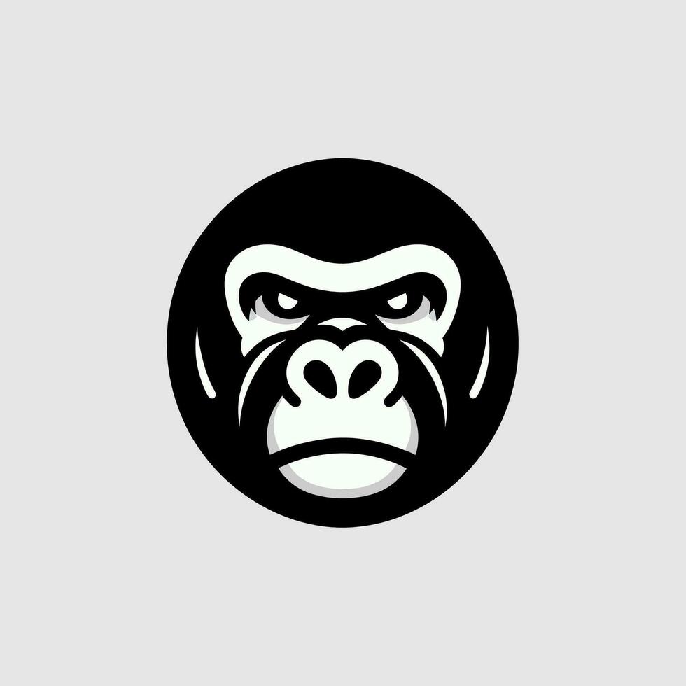 gorila logo diseño ilustración, gorila vector, minimalista vector