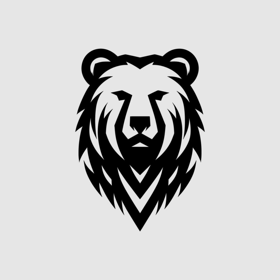 moderno y minimalista oso logo vector icono diseño modelo