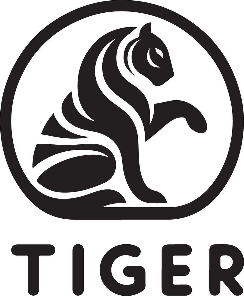 Tiger Face vector logo illustration, Tiger Face vector silhouette