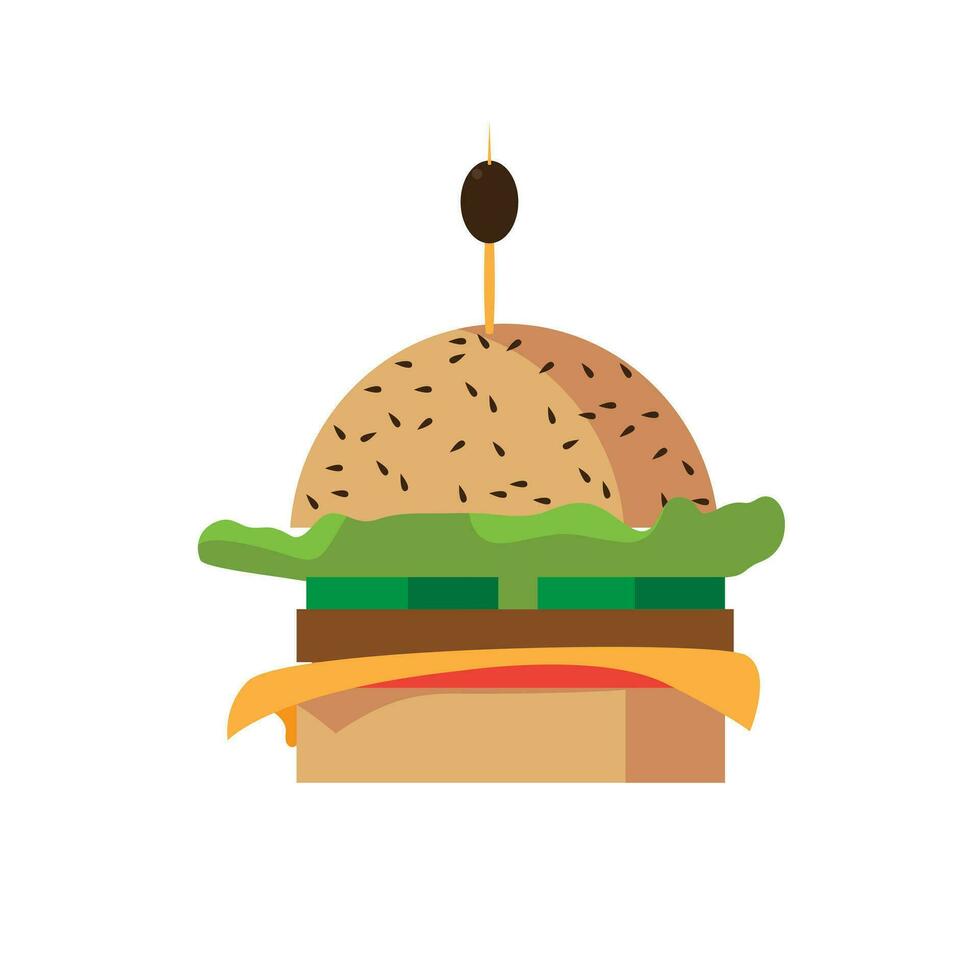 Burger minimalist vector illustration