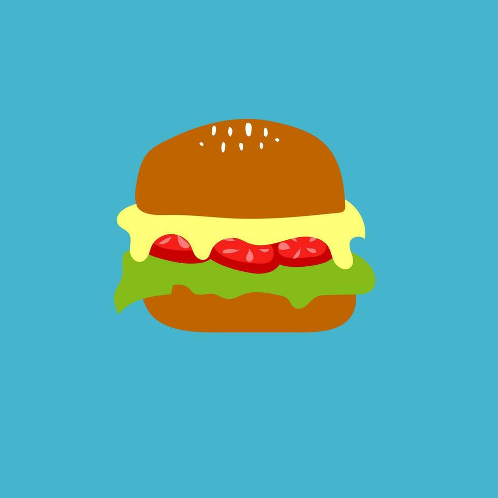 Burger tasty vector