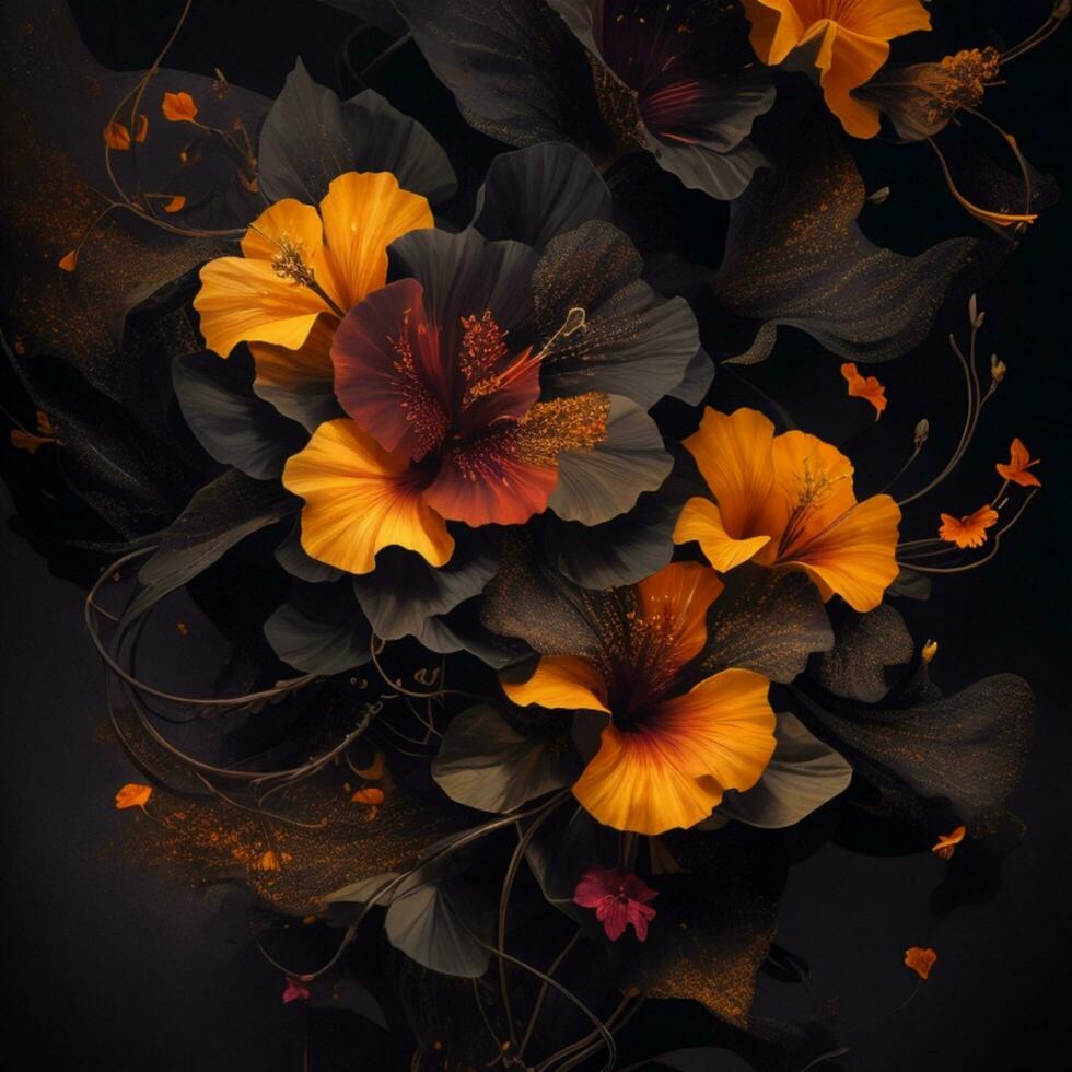 AI generated Flower Wallpaper Abstract photo