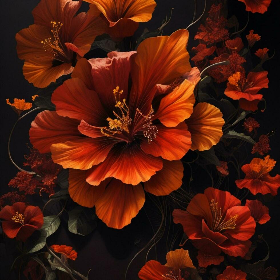 AI generated Flower Wallpaper Abstract photo