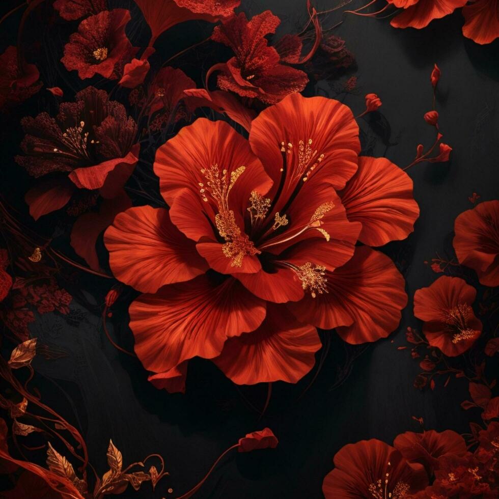 AI generated Flower Wallpaper Abstract photo