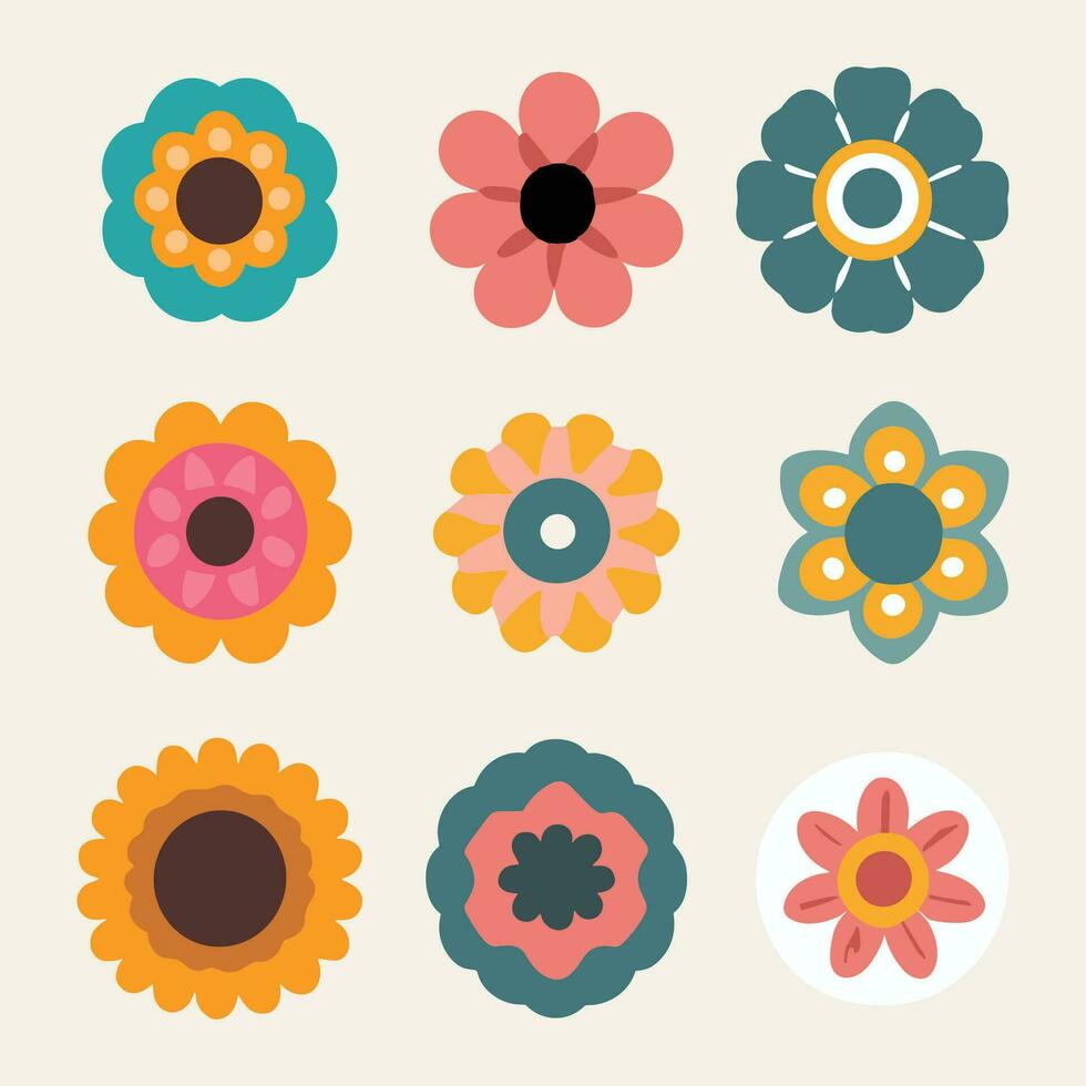 Sunflower icon isolated on white background, cute cartoon character vector illustration.